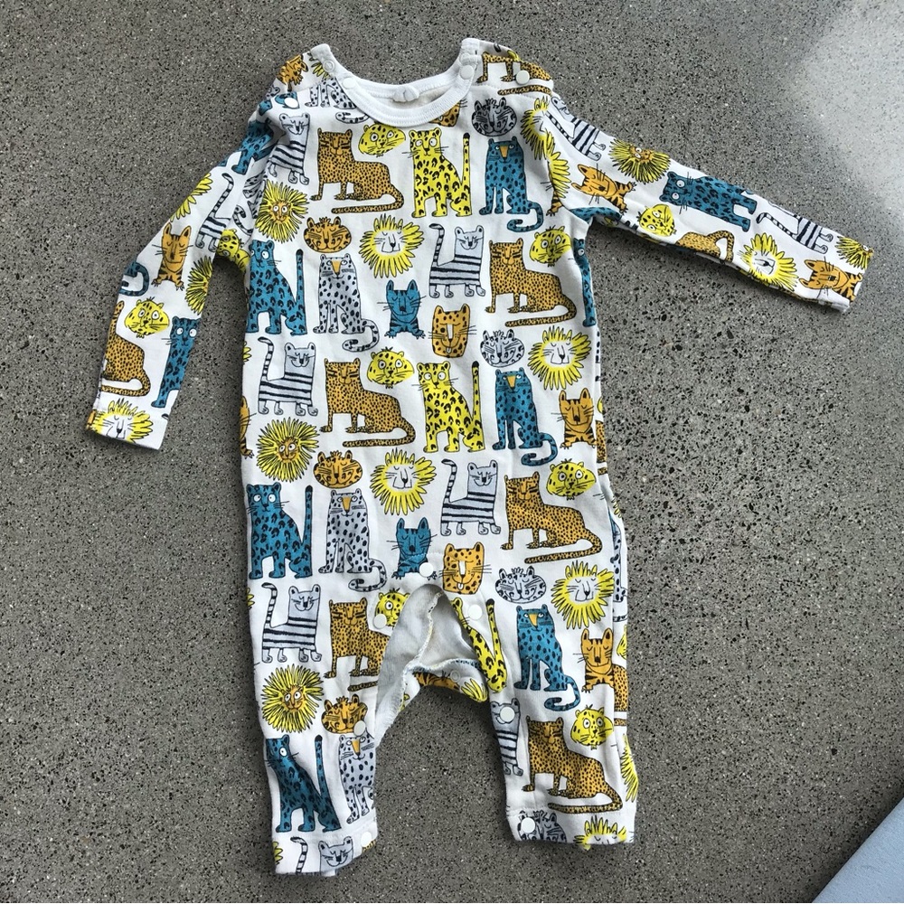 Stella McCartney Blue and Yellow Footies One Piece